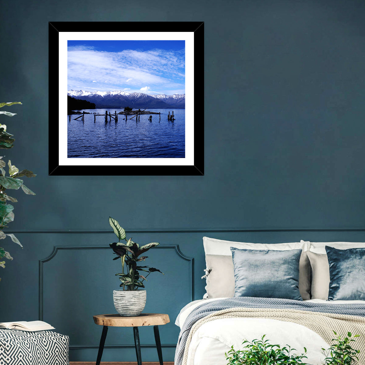 Nahuel Huapi Lake with Wooden Pilings Wall Art