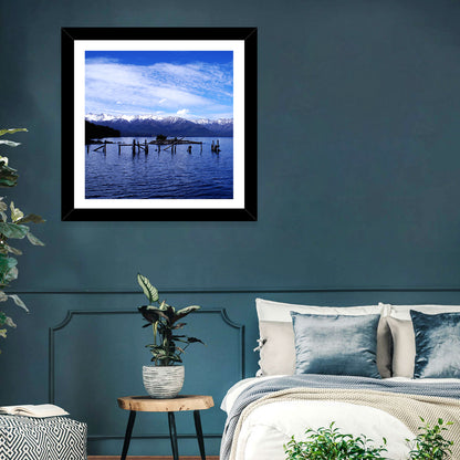 Nahuel Huapi Lake with Wooden Pilings Wall Art