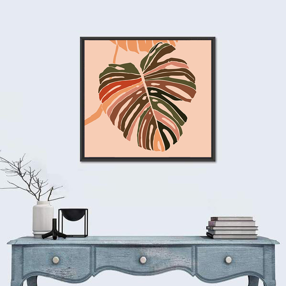 Monstera Leaf Abstract Wall Art