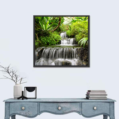 Lush Rainforest Cascade Wall Art