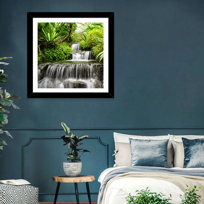 Lush Rainforest Cascade Wall Art