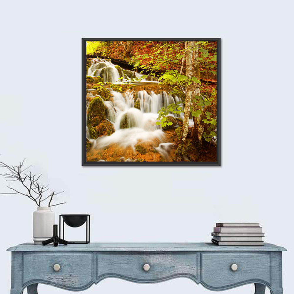 Plitvice Autumn Stream Wall Art