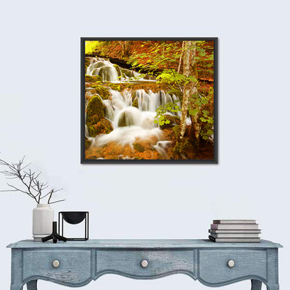 Plitvice Autumn Stream Wall Art