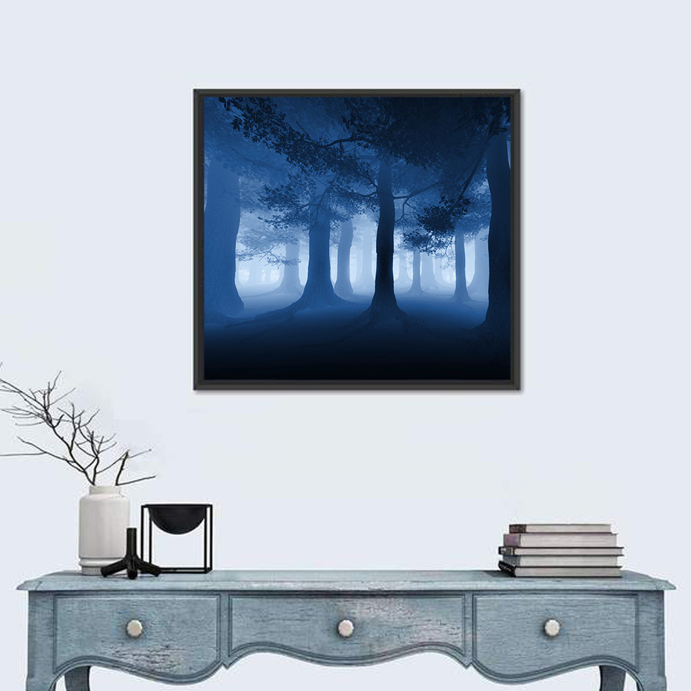 Midnight Blue Forest Wall Art
