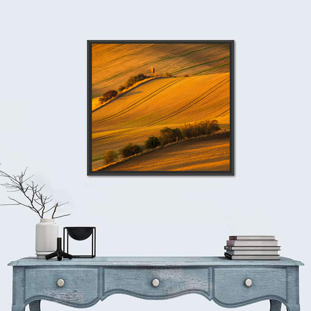 Golden Moravian Farm Tracks Wall Art