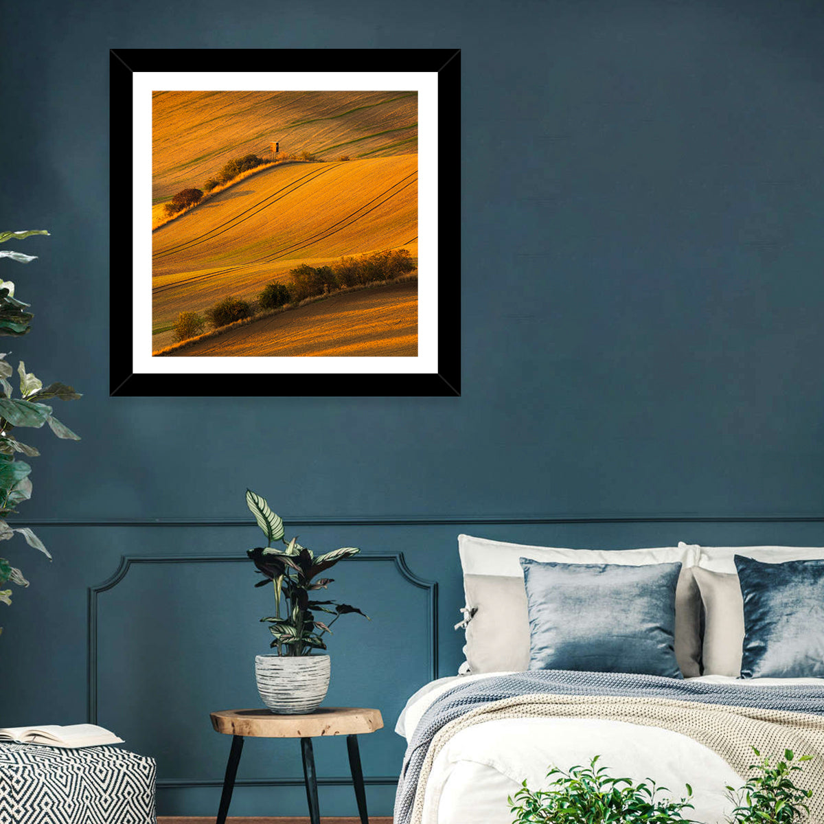 Golden Moravian Farm Tracks Wall Art