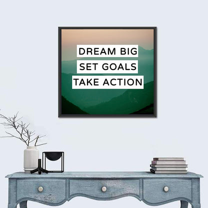 Dream Big Set Goals Wall Art