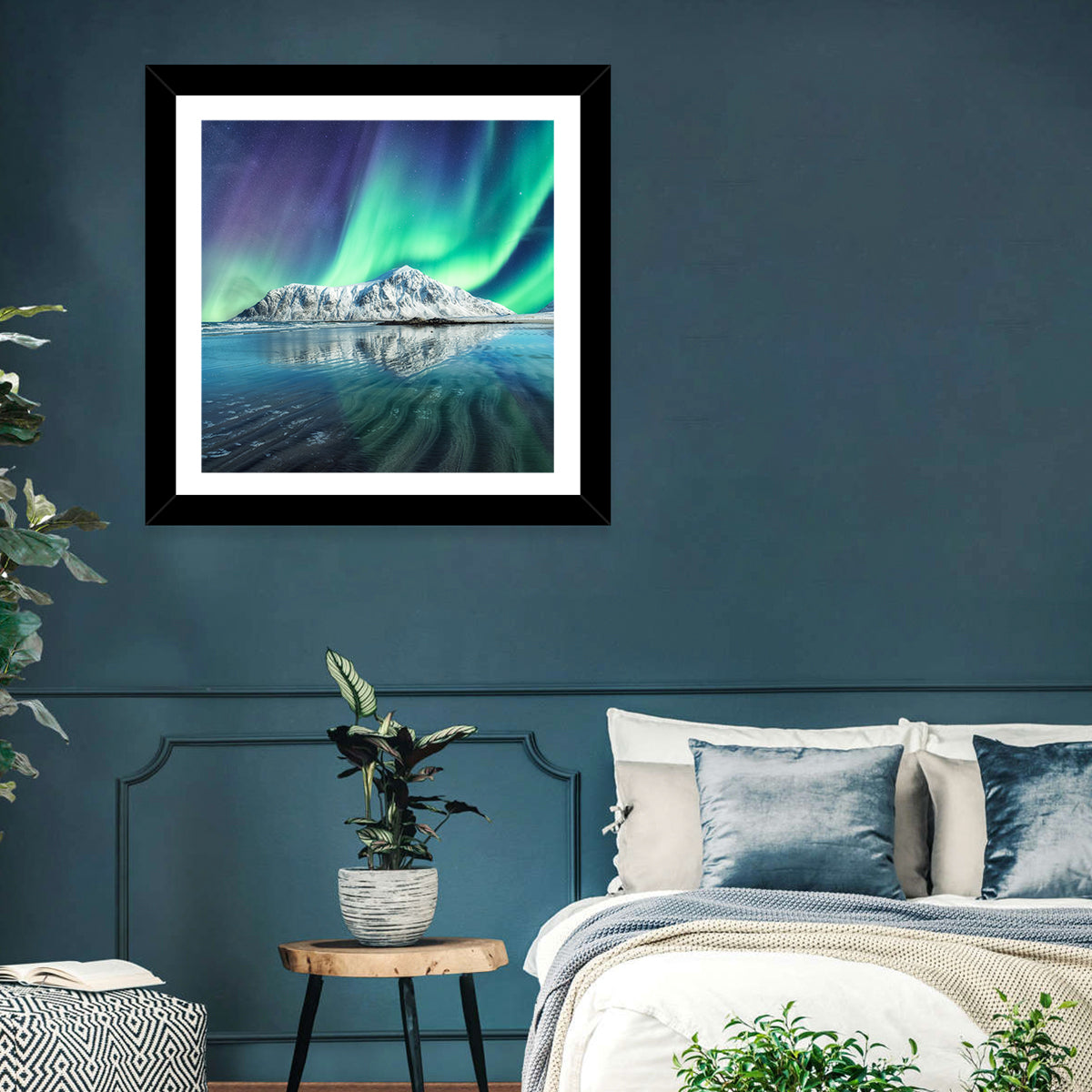 Aurora Over Skagsanden Beach Wall Art