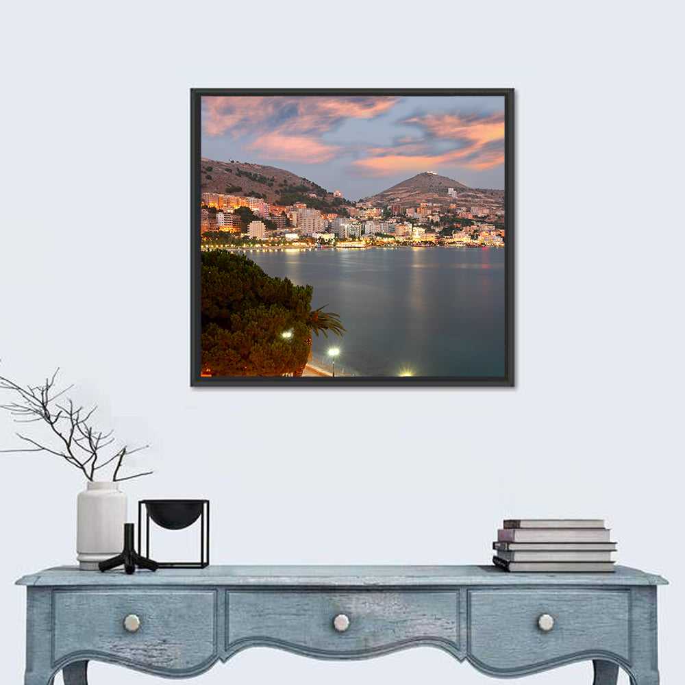 Sarandë Bay at Dusk Wall Art