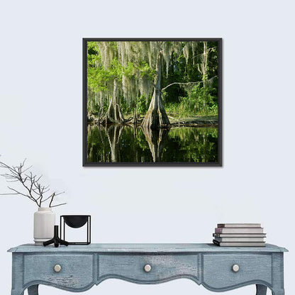 Bald Cypress and Great Blue Heron Wall Art