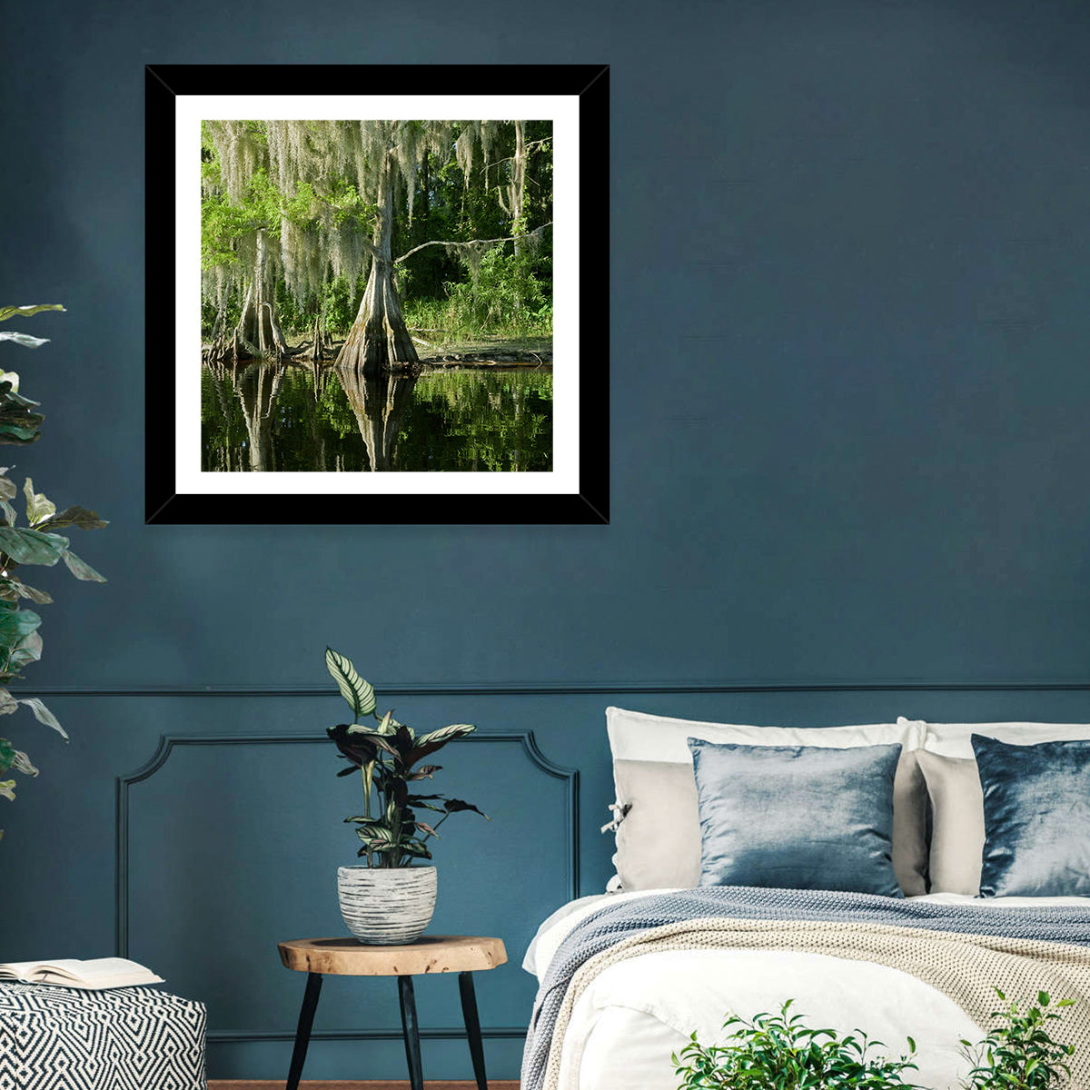 Bald Cypress and Great Blue Heron Wall Art