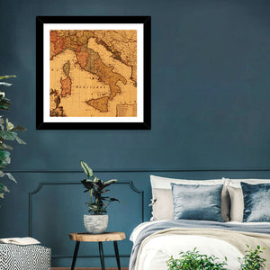 Antique Italian Map Wall Art