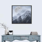 Supermoon Over Snow-capped Peaks Wall Art