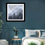 Supermoon Over Snow-capped Peaks Wall Art
