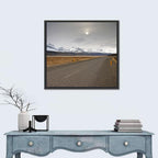 Icelandic Road to Snow-capped Mountains Wall Art