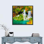 Plitvička Jezera Autumn Falls Wall Art