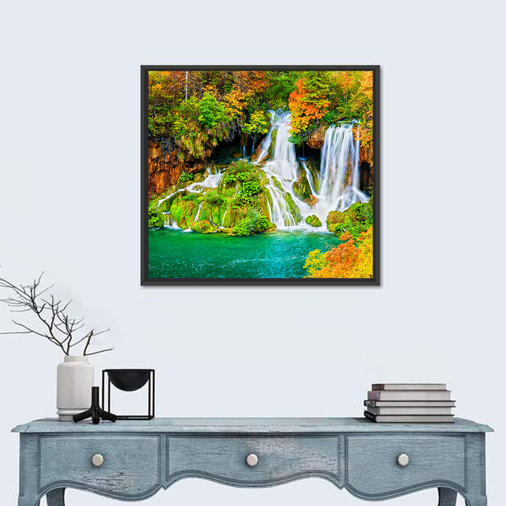 Plitvička Jezera Autumn Falls Wall Art