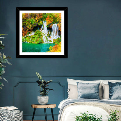 Plitvička Jezera Autumn Falls Wall Art
