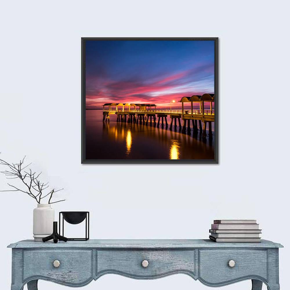 Twilight on Jekyll Island Pier Wall Art