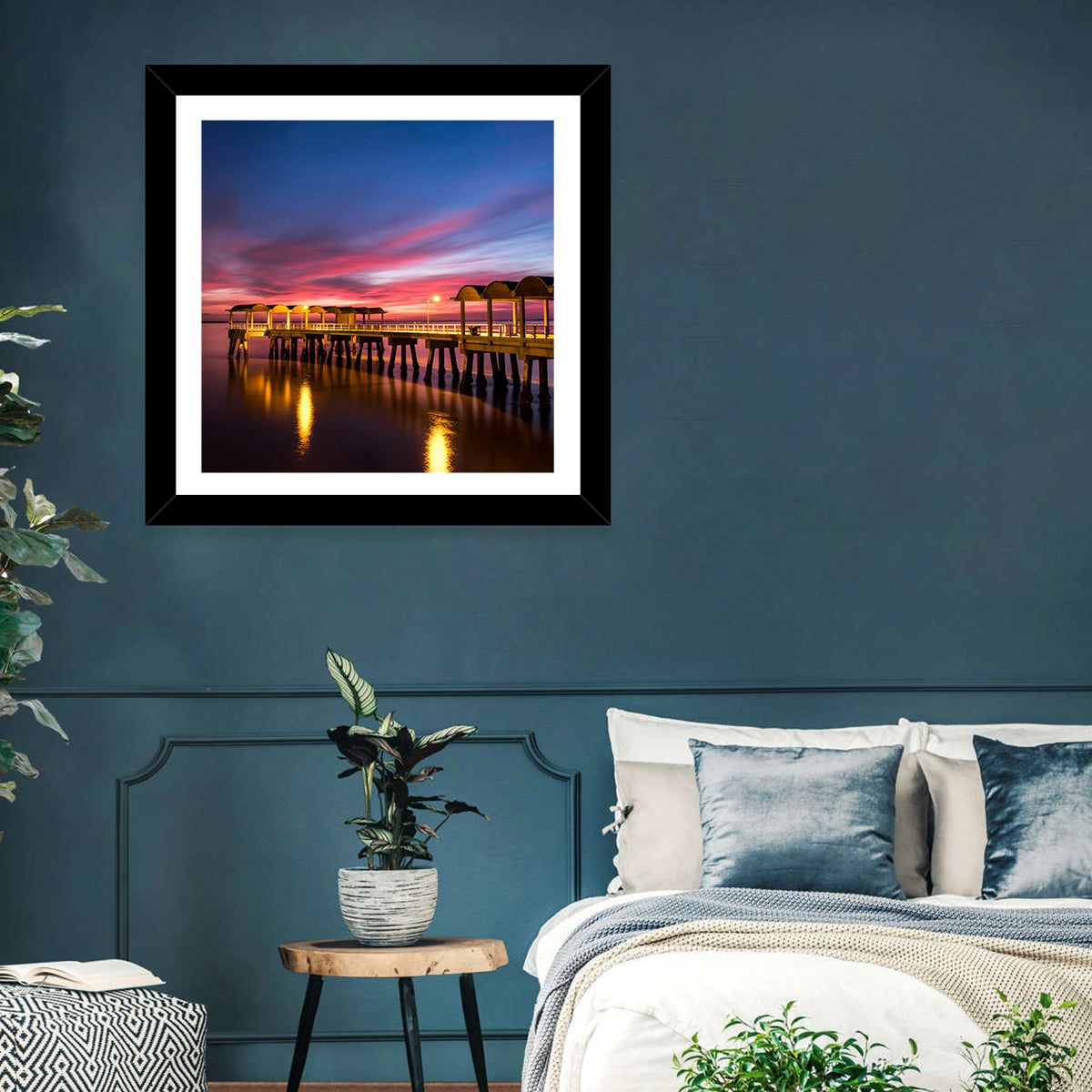 Twilight on Jekyll Island Pier Wall Art