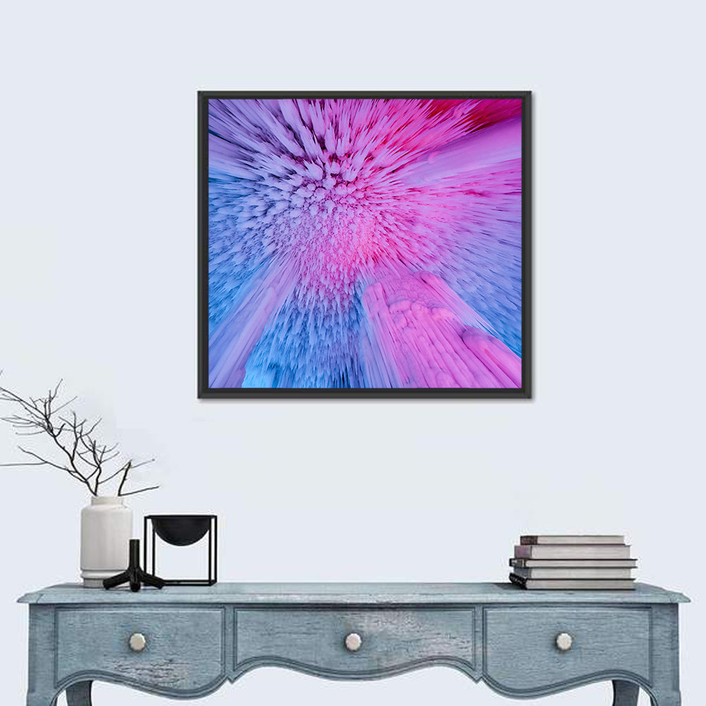 Ethereal Ice Cave Icicles Wall Art