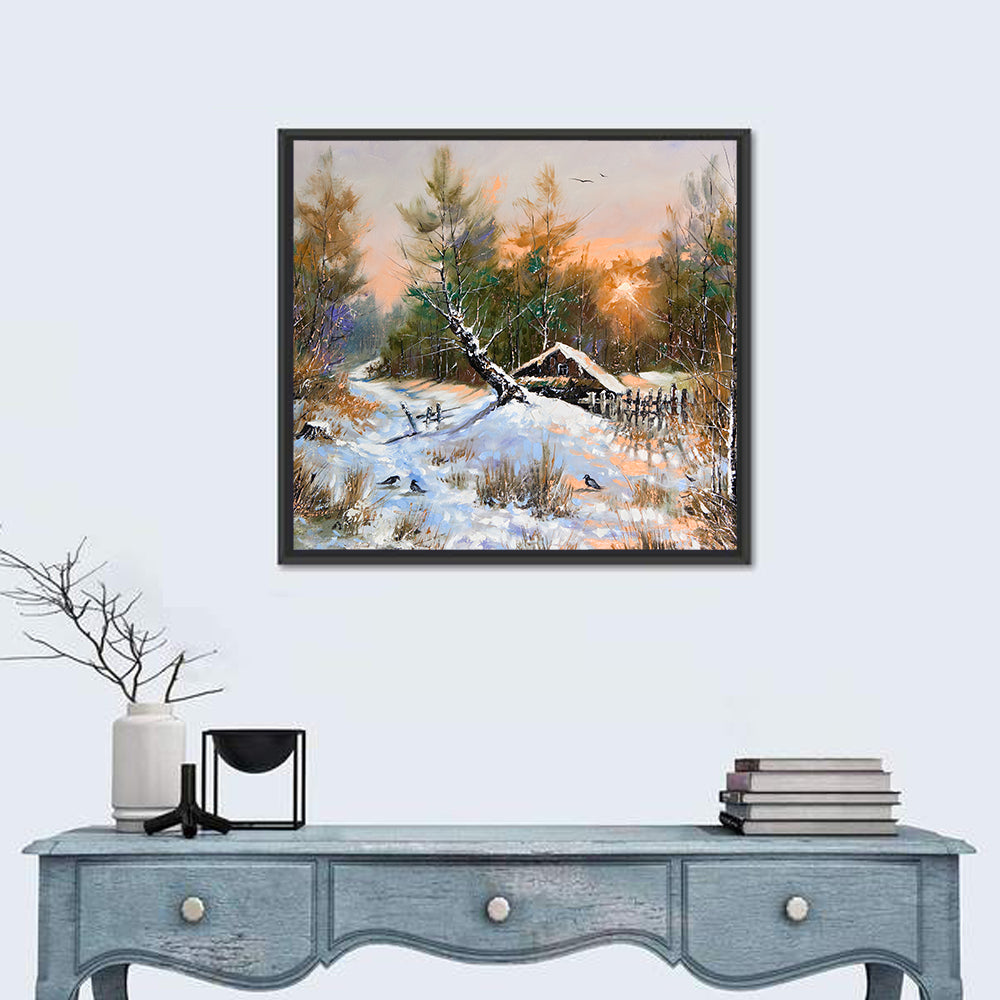 Rural Winter Landscape II Wall Art