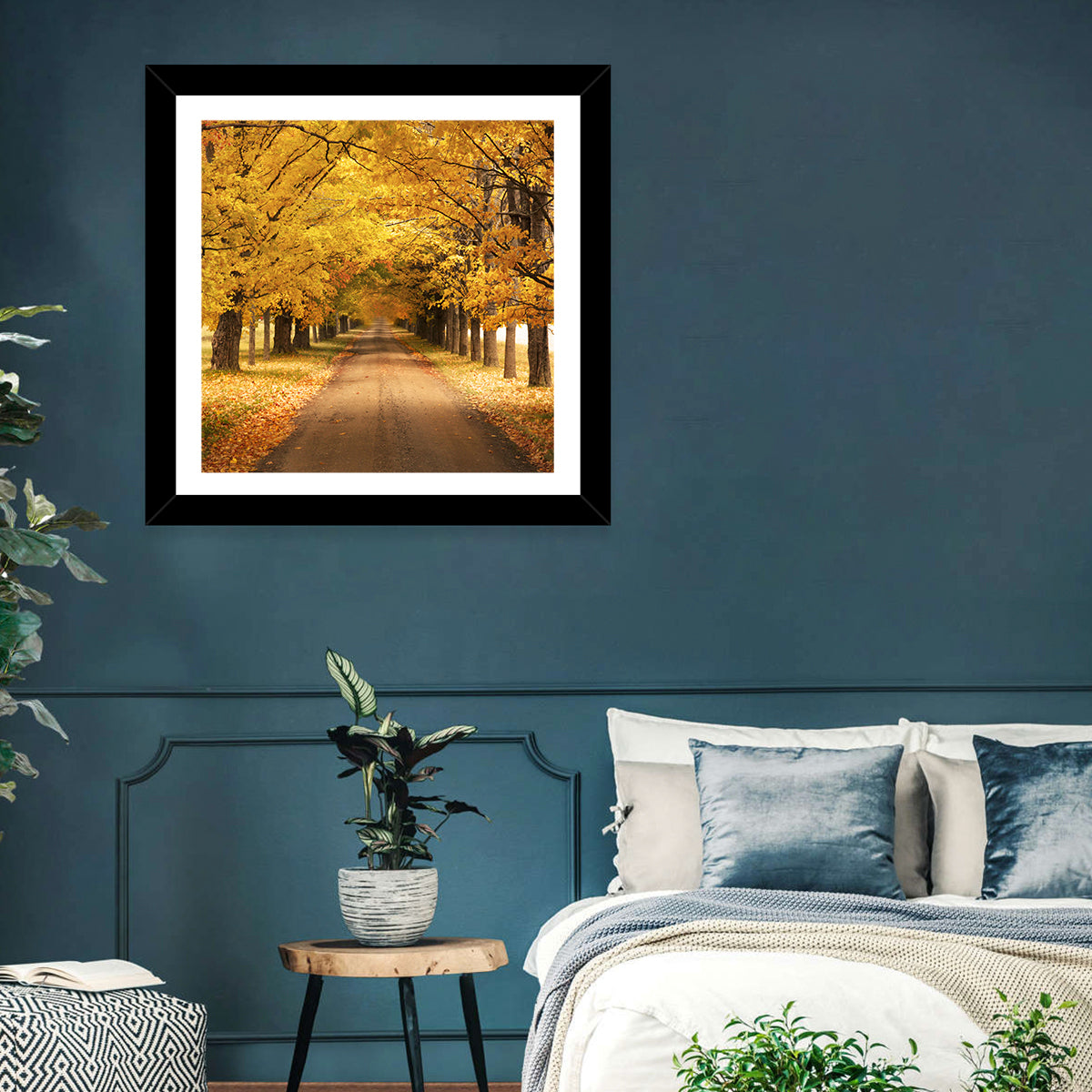 Golden Autumn Road Wall Art