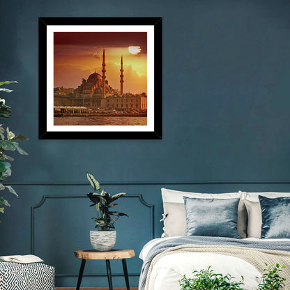 Yeni Cami Golden Hour Wall Art