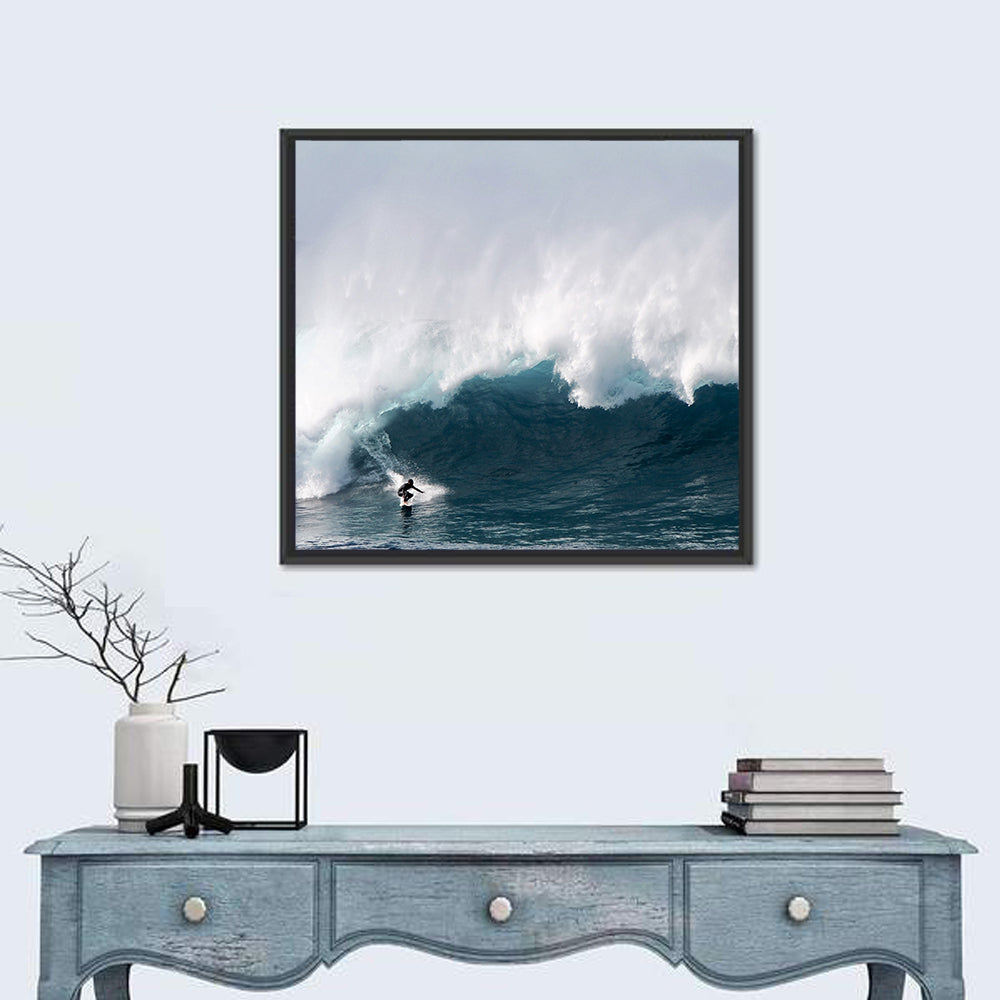 Surfer Beneath Breaking Wave Wall Art