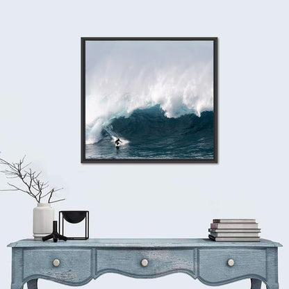 Surfer Beneath Breaking Wave Wall Art