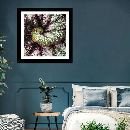 Begonia Leaf Spiral Geometry Wall Art