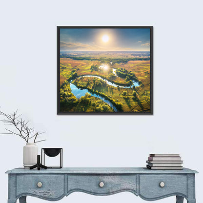 Sunlit Irrigation Canal Wall Art