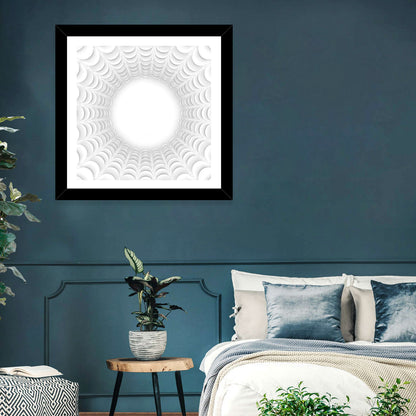 White Bubble Sphere Tunnel Wall Art