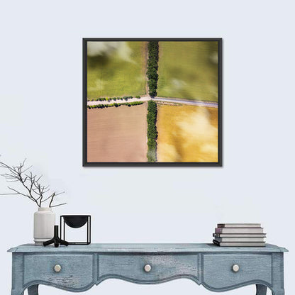 Aerial Farmland Quadrants Wall Art
