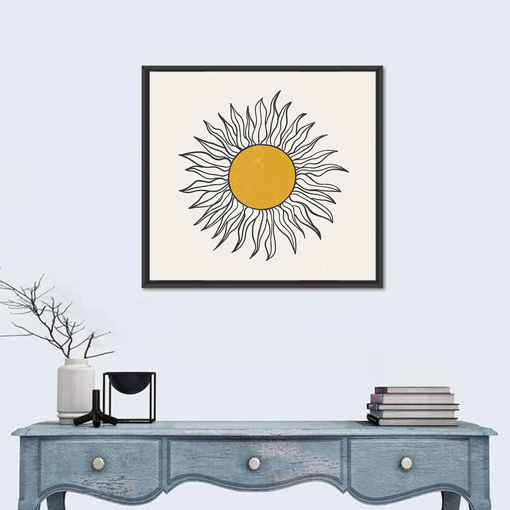 Textured Boho Sun Wall Art