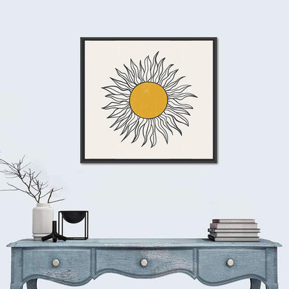 Textured Boho Sun Wall Art