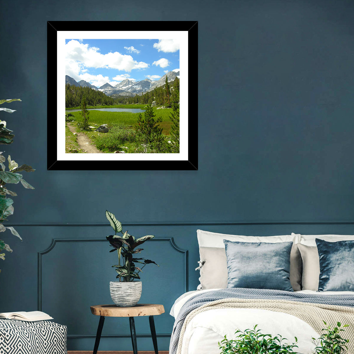 Sierra Nevada Trail to Snow Capped Peaks Wall Art