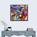 Chromatic Fractal Swirls Wall Art