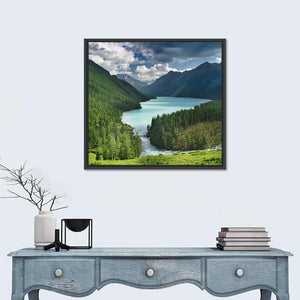 Siberia Woods Mountain Lake Wall Art