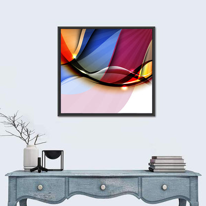 Glowing Wave Abstraction Wall Art