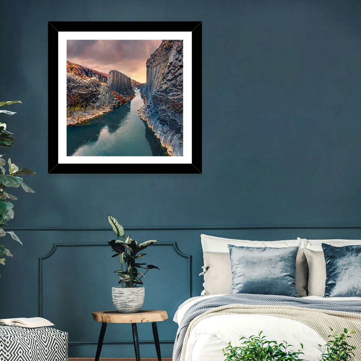 Studlagil Canyon at Sunset Wall Art