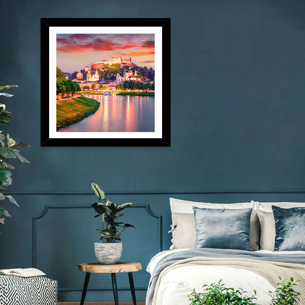 Hohensalzburg Fortress at Sunset Wall Art