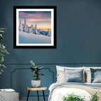 Snowy Carpathian Sunset Wall Art