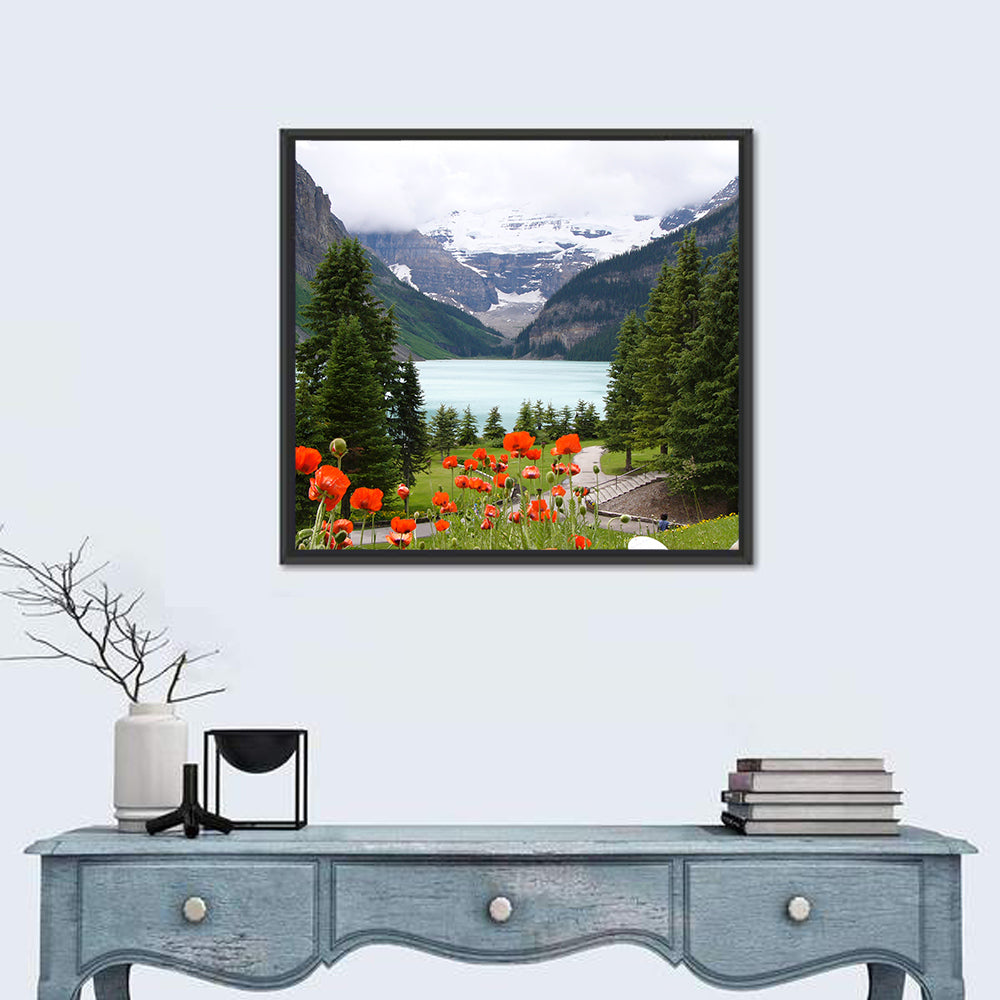 Lake Louise Poppies Wall Art