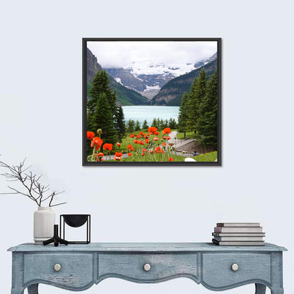 Lake Louise Poppies Wall Art