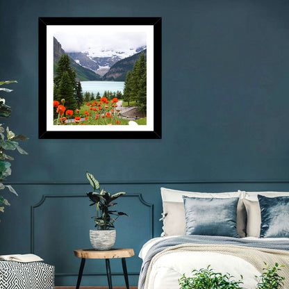 Lake Louise Poppies Wall Art