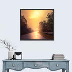 Windy Misty Forest Road Wall Art