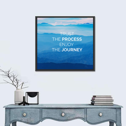 Trust the Process Mountain Layers Wall Art