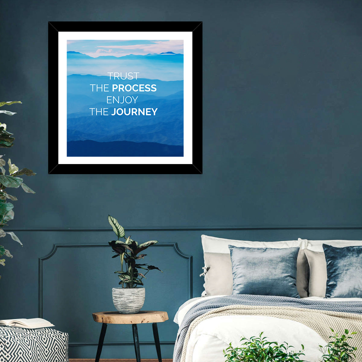 Trust the Process Mountain Layers Wall Art