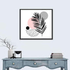 Stippled Palm Leaf Illustration Wall Art